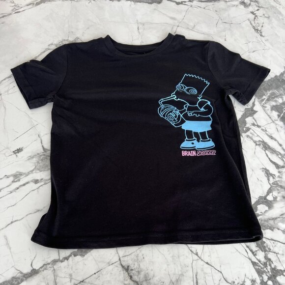 BART SIMPSON BLACK size 6-7 t-shirt - Picture 1 of 2